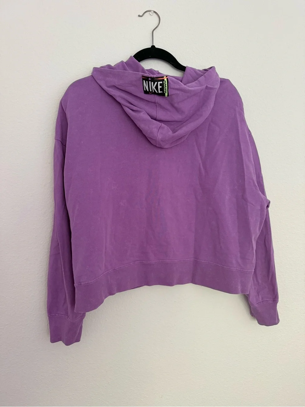Nike Lavender Cropped Hoodie Sweatshirt